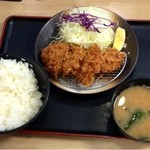 松乃家 - ヒレかつ定食 ¥690＋ご飯大盛¥50