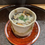 日本料理 直 - 稲庭うどんと沢山のキノコスープ仕立て