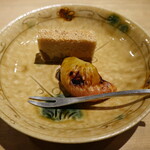 富小路 やま岸 - 焼き無花果と栗のテリーヌ