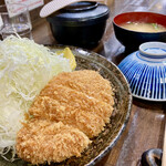 とんかつ ひがさ - ロースカツのランチプラスお味噌汁