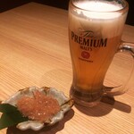 博多串焼き・野菜巻きの店 なまいき - 梅水晶とビール