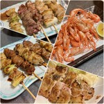 Santori - 焼き鶏アラカルト・川海老揚げ・鶏香味焼き