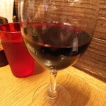 山本のハンバーグ - 赤ワイングラス