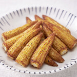 Salty fried young corn