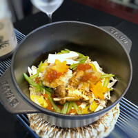 日本料理 TOBIUME - ◆瑞穗「秋を閉じ込めて」・・秋の贅沢品を閉じ込めたご飯、素晴らしい。 松茸さま、鱧、イクラ、栗、人参、インゲンなど。秋の味覚、それも高級品が勢揃い。♪ こんな贅沢な炊き込みご飯、ないでしょ。