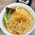 Miyako soba - 天ぷらうどん＋おぼろと明太おむすび