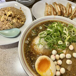 ラーメン ととち丸 - 湖国ブラック　焼飯セットA