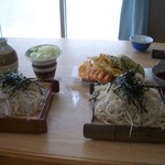 手打唐沢うどん そば かさはら - だいこん蕎麦とてんぷら