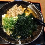 人力屋 - 肉うどん＋ワカメ　５９０円