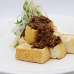 厚豆腐雞味噌淋