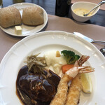 厳選洋食さくらい - 海老フライとハンバーグ　最強タッグ