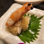 中国料理 四川 - 紹興酒海老と鶏の生姜ネギソース