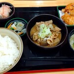 ゆで太郎 - もつ煮セット定食