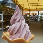 彩菜茶屋レストラン - ぶどうソフトクリーム
