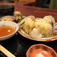 あなごと日本酒 なかむら - 天婦羅定食 コーヒー付1200円