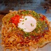 やっちん - 料理写真:広島焼き　ミックス+イカゲソ+目玉焼き　麺ちゃんぽん