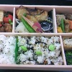 源十 - お茶込1,700円弁当　濃厚”黒ごまペースト”が名脇役