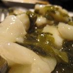 龍門 - イカと高菜の炒め物のアップ