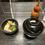 いづもや - お新香と肝吸い