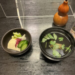 いづもや - お新香と肝吸い