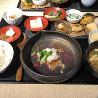 僧伽小野 京都浄教寺 - 青蓮（鰻の蕪蒸し・わらび餅入紫黒米のムース）