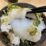 魚楽 - イカ三昧丼！　美味い！