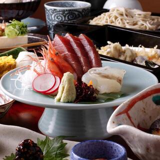 会席料理と地酒飲み放題が楽しめる「味喜庵コース」6,500円