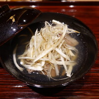 京味 もと井 - 針松茸と安城牛しゃぶ、柚子胡椒