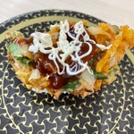 はま寿司 郡山芳賀店 - 特大！５種野菜のかき揚げ握り（お好み焼き風）