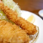 あげ福 - 上ロース2600円+天然海老フライ750円