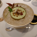 レ セゾン - 海苔とピスタチオのムース