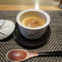鉄板懐石 ふく - ポルチーニ茸と出汁餡掛け茶碗蒸し