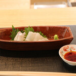 日本料理 藤井 - ■向
            　平目　赤貝    赤海老