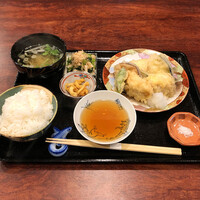 あなごと日本酒 なかむら - 天婦羅定食 コーヒー付1200円