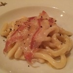 Giglio - 13.05.01 イタリア産グアンチャーレを乗せた シエナ伝統パスタ“イ・ピーチ”