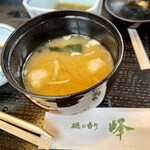 峰 - イワシ団子の入ったお味噌汁