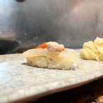 すし青木 - 皮剥肝のせ