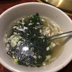 焼肉 スタミナ苑 - わかめスープ