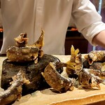 銀座 しのはら - 子持ち鮎の唐揚げ