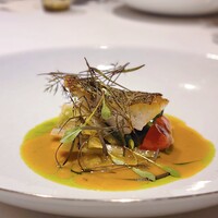JINBO MINAMI AOYAMA - 熊本県天草産キジハタのソテー  牛蒡  旬野菜  ズッパ ディ ペッシェ