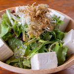 Island tofu and jacko salad
