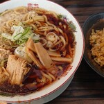 Doramen tei - 飯島BLACKセット990円 麺大盛100円