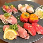 #肉寿司#野菜巻き串#熟成魚 ハッシュタグ - 