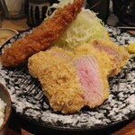 とんかつ けい太 - 六白黒豚のフィレカツプラス海老フライ