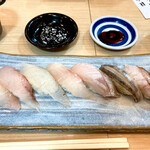 寿司おのざき - 常磐もの七浜握り ¥1,800 (税込)