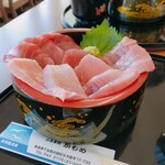 お食事処 かもめ - マグロ三色丼