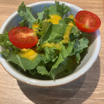 ハンバーガール - 人参ドレッシングのサラダ