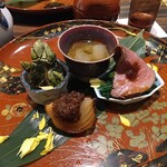 割烹 清風 - 八寸（亀の手他）