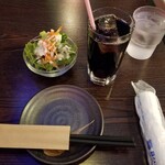本格的なネパール料理 ガルアーガン - セットの先行。