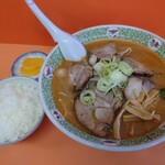 ラーメンショップ 桃太郎 - 料理写真:味噌チャーシュー麺 800円、大盛り 100円(税込)、ライス小 100円(税込)